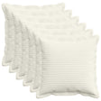 Vidaxl kussensloop 6 st houten crèmekleurig 45 x 45 cm corduroy
