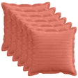 Vidaxl kussensloop 6 st houten rood-oranje 45 x 45 cm corduroy