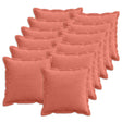 Vidaxl kussensloop 12 st houten rood-oranje 45 x 45 cm corduroy