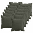 Vidaxl kussensloop 12 st houten antraciet 45 x 45 cm corduroy
