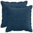 Vidaxl kussensloop 2 st houten marineblauw 45 x 45 cm corduroy