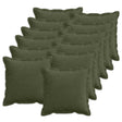 Vidaxl kussensloop 12 st houten groen 45 x 45 cm corduroy