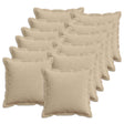 Vidaxl kussensloop 12 st houten taupe 45 x 45 cm corduroy