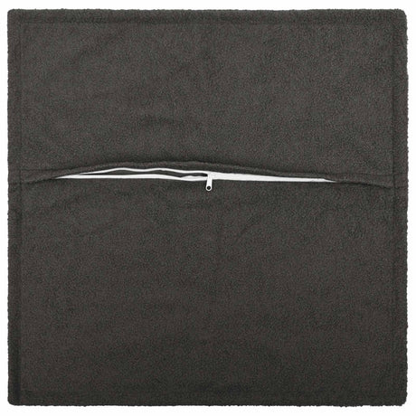 Vidaxl kussensloop 12 pcs houten donkergrijs 45 x 45 cm bouclé