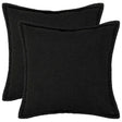 Vidaxl kussensloop 2 pcs houten zwart 45 x 45 cm bouclé