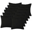 Vidaxl kussensloop 12 pcs houten zwart 45 x 45 cm bouclé