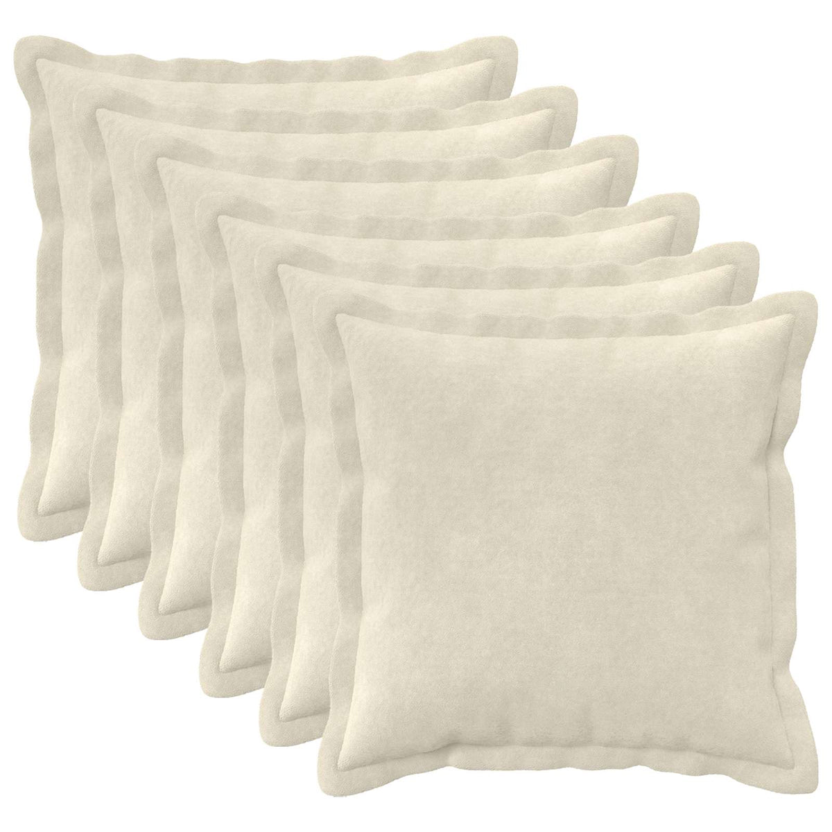 Vidaxl kussensloop 6 pcs houten crèmekleurig 45 x 45 cm