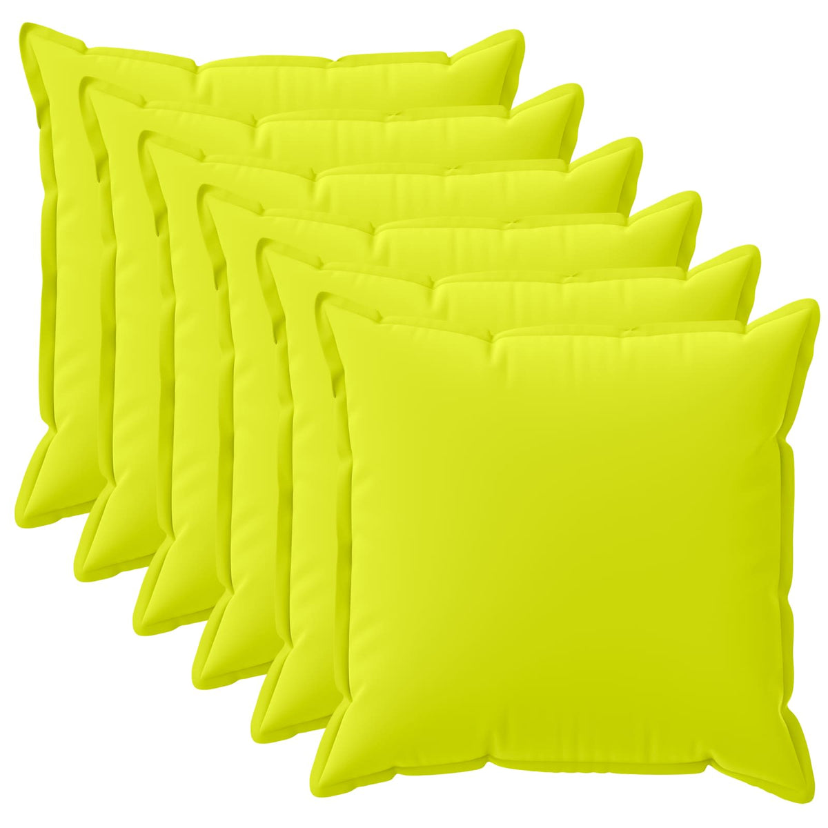 Vidaxl kussensloop 6 st houten helder groen 45 x 45 cm polyester
