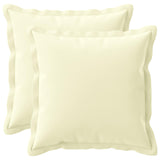 Vidaxl kussensloop 2 st houten crèmekleurig 45 x 45 cm polyester