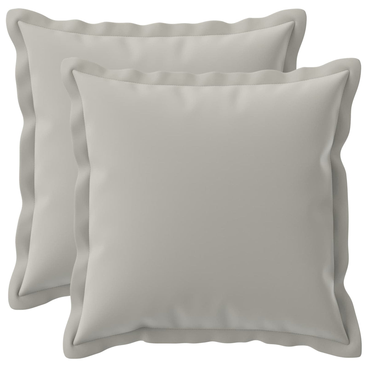 Vidaxl kussensloop 2 st houten grijs 45 x 45 cm polyester