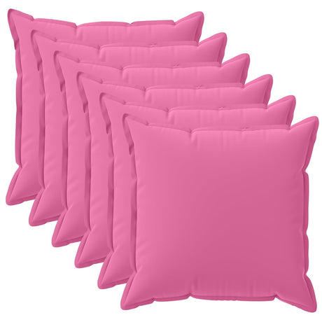 Vidaxl kussensloop 6 st houten roze 45 x 45 cm polyester