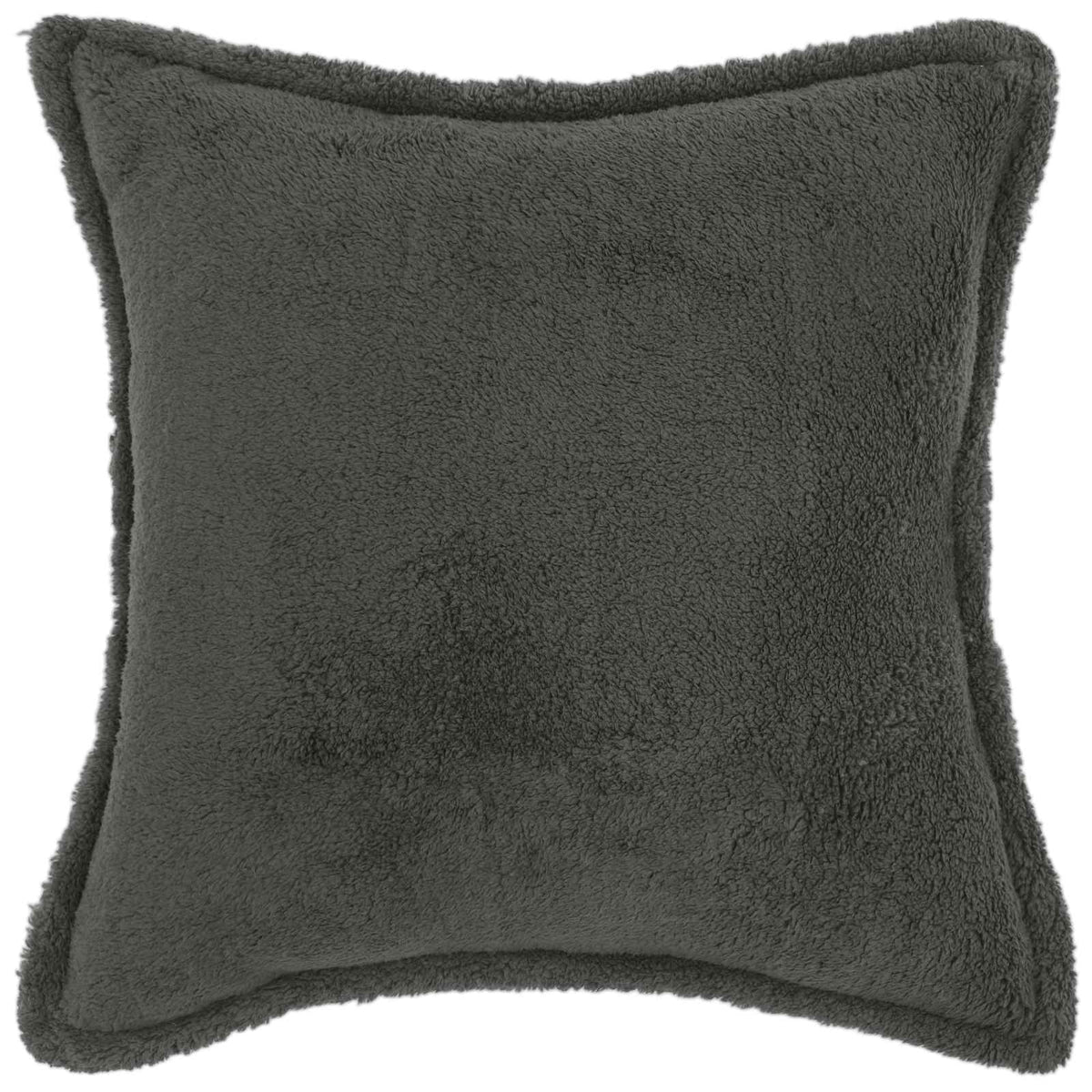 Vidaxl kussensloop 2 pcs houten donkergrijs 45 x 45 cm bouclé