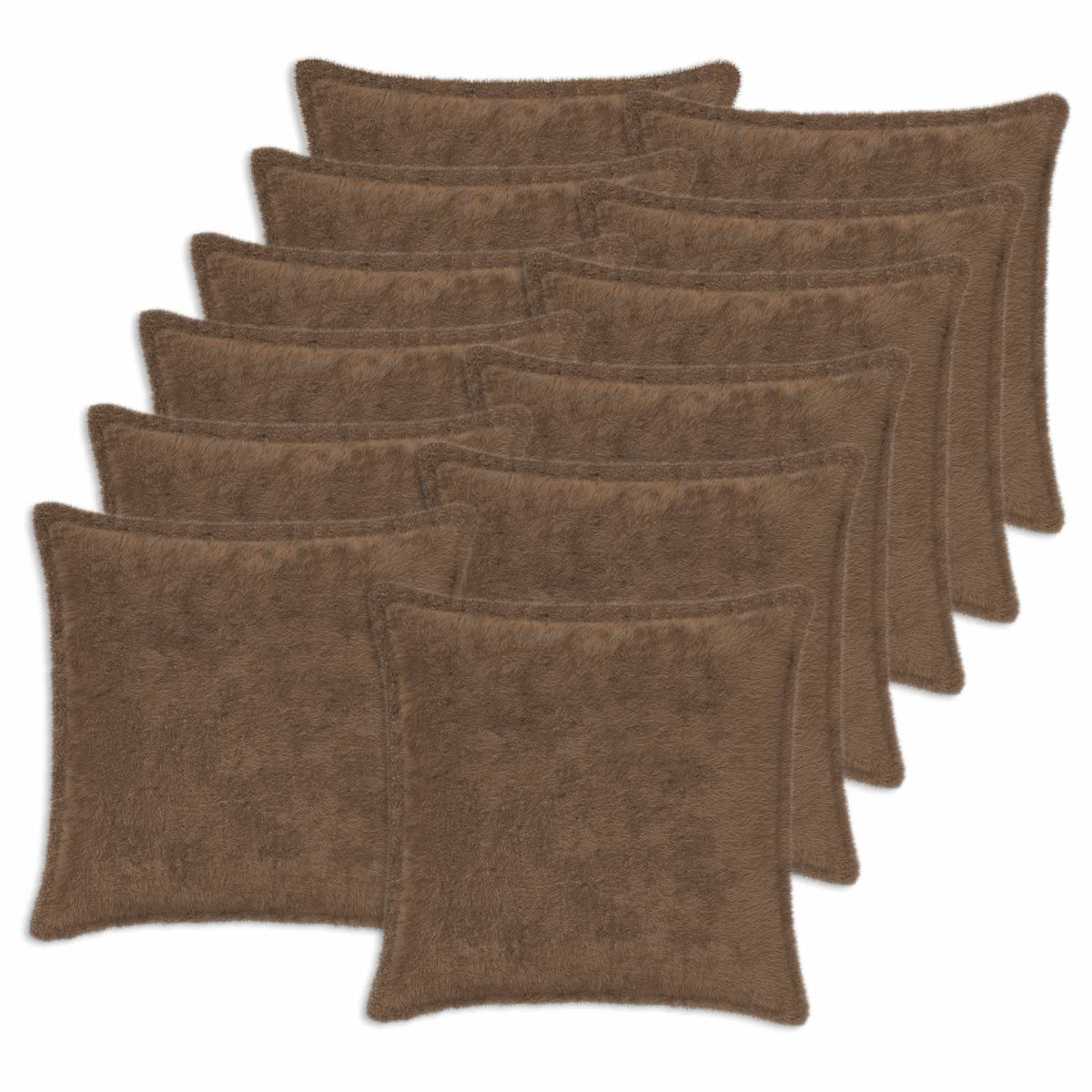 Vidaxl kussensloop 12 st houten licht bruin 45 x 45 cm