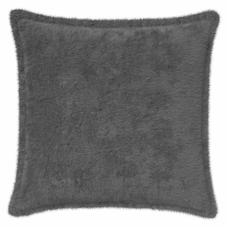 Vidaxl kussensloop 2 st houten donkergrijs 45 x 45 cm nep konijnenbont