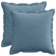 Vidaxl kussensloop 2 st houten blauw 50 x 50 cm corduroy