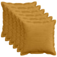 Vidaxl kussensloop 6 st houten geel 50 x 50 cm corduroy