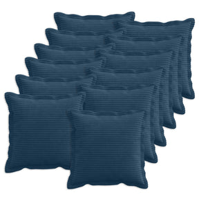Vidaxl kussensloop 12 st houten marineblauw 50 x 50 cm corduroy