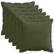 Vidaxl kussensloop 6 st houten groen 50 x 50 cm corduroy