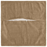 Vidaxl kussensloop 2 pcs houten taupe 50 x 50 cm microfiber fleece