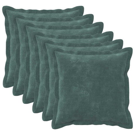 Vidaxl kussensloop 6 pcs houten zee blauw 50 x 50 cm microfiber fleece