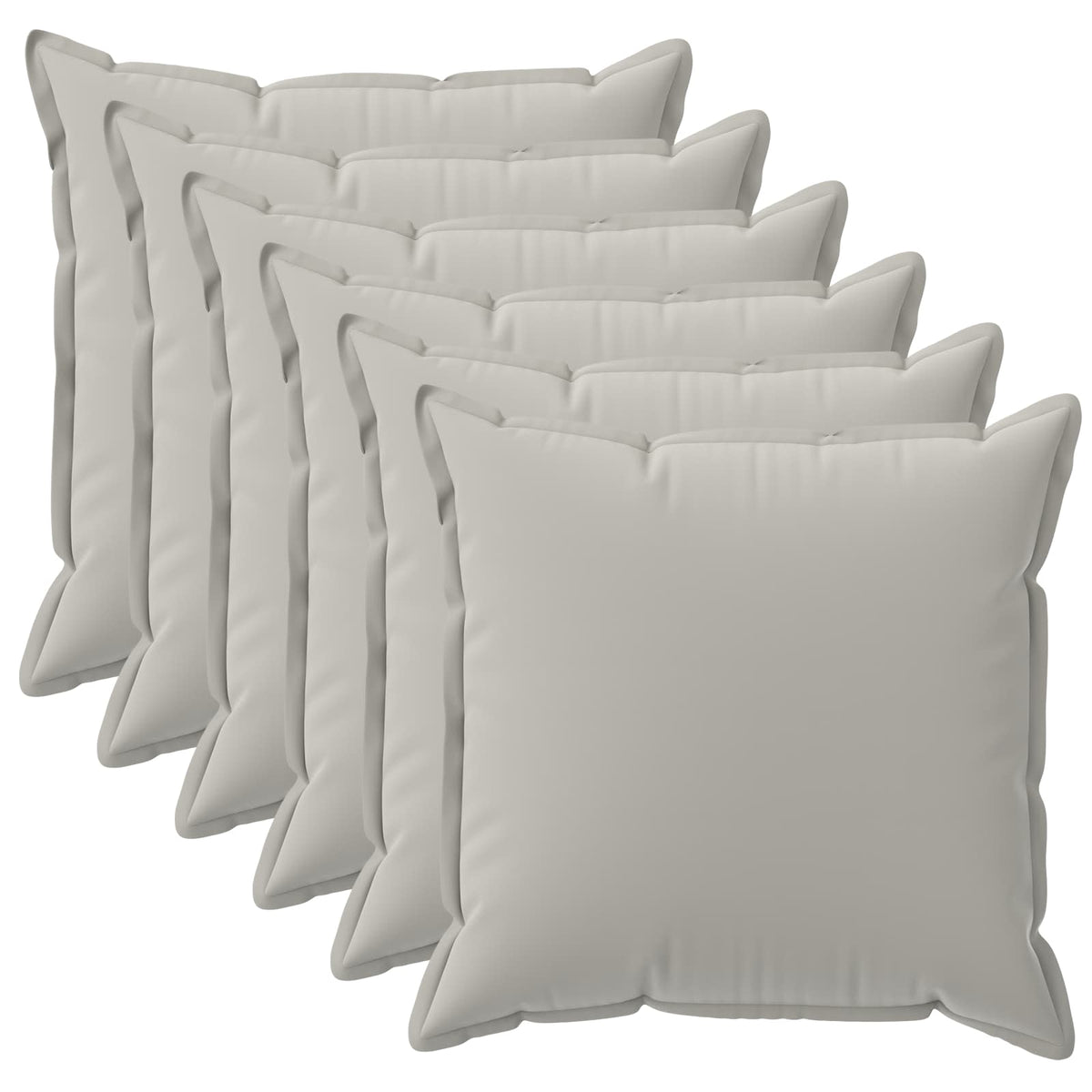 Vidaxl kussensloop 6 st houten grijs 50 x 50 cm polyester