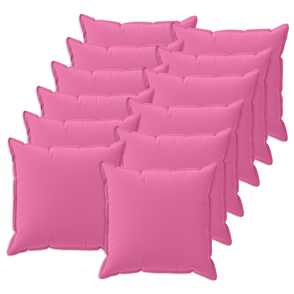 Vidaxl kussensloop 12 st houten roze 50 x 50 cm polyester