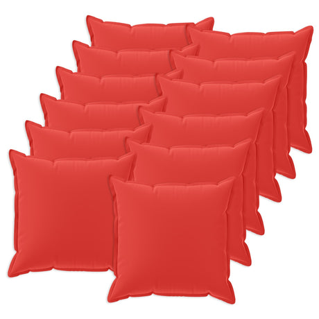 Vidaxl kussensloop 12 st houten rood 50 x 50 cm polyester