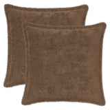 Vidaxl kussensloop 2 st houten licht bruin 50 x 50 cm nep konijnenbont