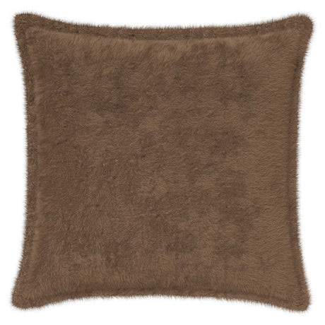 Vidaxl kussensloop 2 st houten licht bruin 50 x 50 cm nep konijnenbont