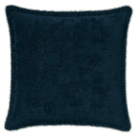 Vidaxl kussensloop 2 st houten marineblauw 50 x 50 cm nep konijnenbont