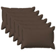 Vidaxl kussensloop 6 pcs houten taupe 50 x 70 cm faux linnen