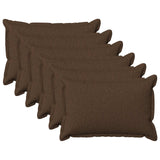 Vidaxl kussensloop 6 st houten bruin 50 x 70 cm faux linnen