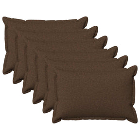 Vidaxl kussensloop 6 st houten bruin 50 x 70 cm faux linnen