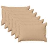 Vidaxl kussensloop 6 pcs houten crèmekleurig 50 x 70 cm faux linnen
