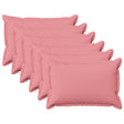 Vidaxl kussensloop 6 pcs houten roze 50 x 70 cm faux linnen