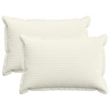 Vidaxl kussensloop 2 st houten crèmekleurig 50 x 70 cm corduroy