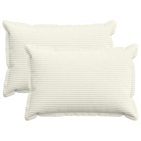 Vidaxl kussensloop 2 st houten crèmekleurig 50 x 70 cm corduroy