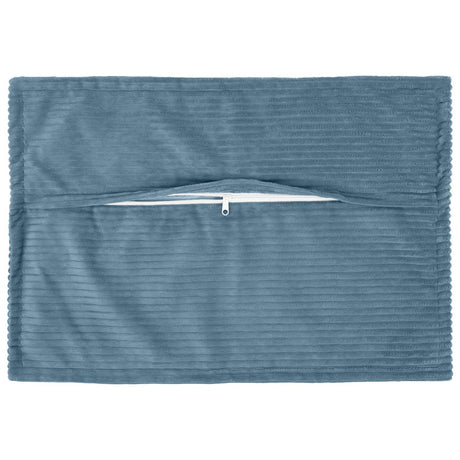 Vidaxl kussensloop 6 st houten blauw 50 x 70 cm corduroy