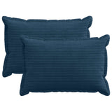 Vidaxl kussensloop 2 st houten marineblauw 50 x 70 cm corduroy