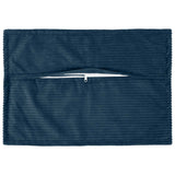 Vidaxl kussensloop 6 st houten marineblauw 50 x 70 cm corduroy