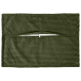 Vidaxl kussensloop 6 st houten groen 50 x 70 cm corduroy