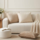 Vidaxl kussensloop 6 st houten taupe 50 x 80 cm chenille stof