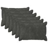 Vidaxl kussensloop 6 pcs houten antracietkleurig 50 x 70 cm