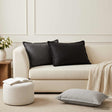 Vidaxl kussensloop 6 st houten antraciet 50 x 70 cm polyester