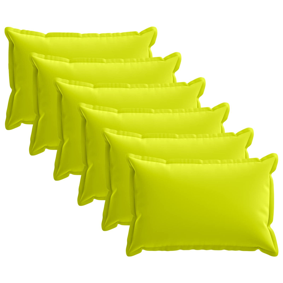 Vidaxl kussensloop 6 st houten helder groen 50 x 70 cm polyester