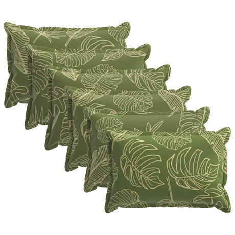 Vidaxl kussensloop 6 st houten bladontwerp 50 x 70 cm polyester