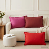 Vidaxl kussensloop 2 st houten roze 50 x 70 cm polyester