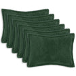 Vidaxl kussensloop 6 pcs houten donkergroen 50 x 70 cm bouclé