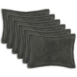 Vidaxl kussensloop 6 pcs houten donkergrijs 50 x 70 cm bouclé