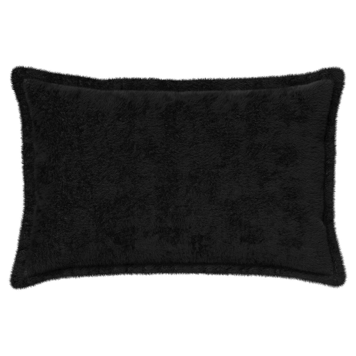 Vidaxl kussensloop 6 st houten zwart 50 x 70 cm nep konijnenbont